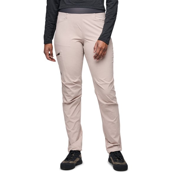 Alpine Breeze Women's Hiking Pants in action on a mountain trail