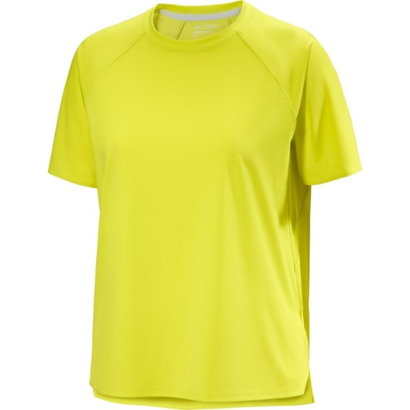 Elevate Women's Performance Crew Shirt front view, highlighting the lightweight crew neck activewear for hiking.