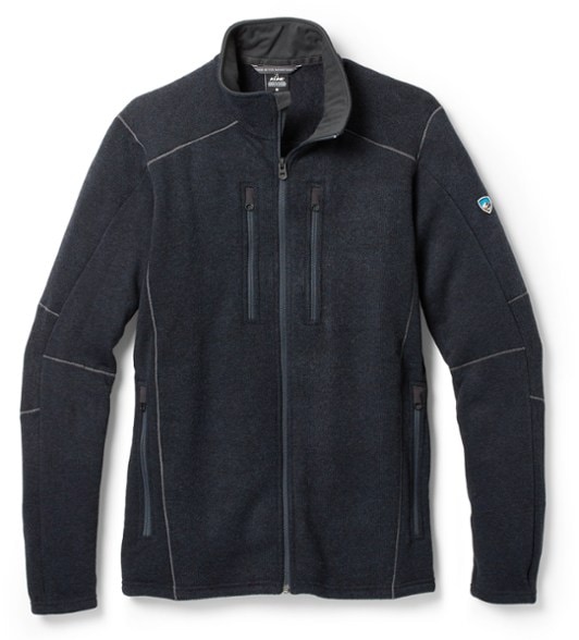 Close-up of KÜHL Interceptr men's fleece jacket highlighting the soft fleece texture.