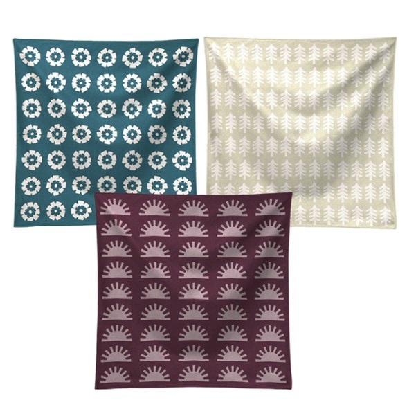 Top view of Nomadix Tiny Towel pack of 3 showing soft microfiber towels ideal for cleaning glasses and screens