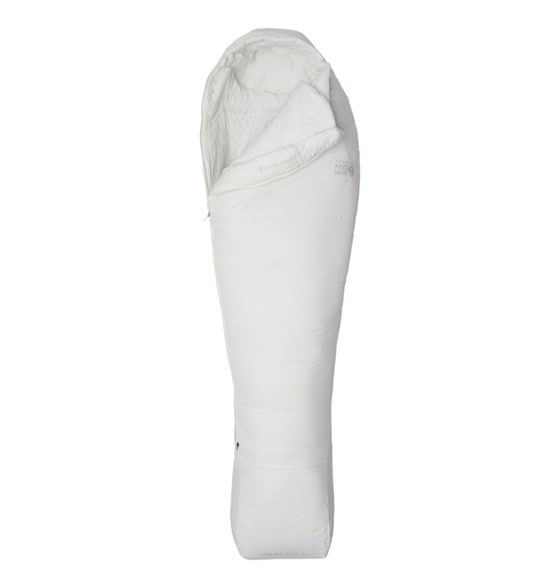 Eco-friendly Lamina 15F sleeping bag in a forest setting, emphasizing its sustainable design.