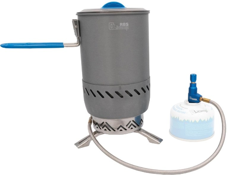 Olicamp RBS Infrared stove demonstrating its compact design and portable features.