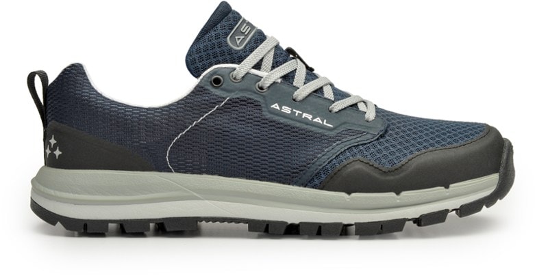 Astral TR1 women's hiking shoes showing breathable mesh design from the side.