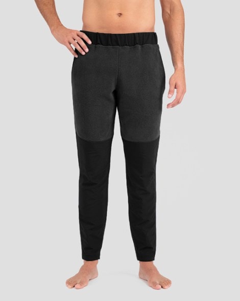 Front view of Mammoth Sherpa fleece mid-layer pants for men, showcasing the soft material.
