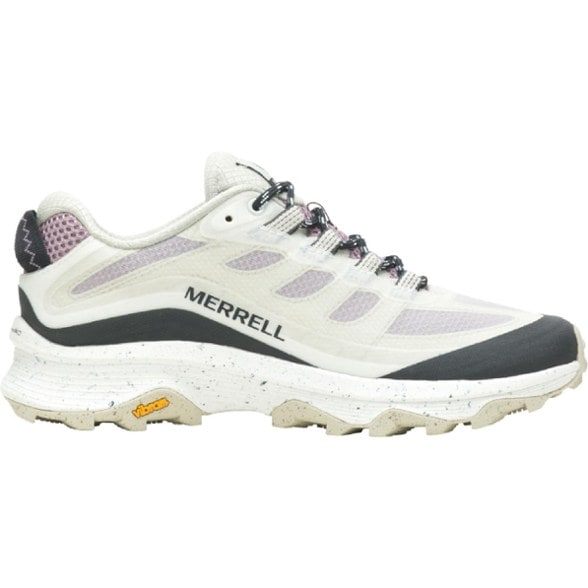 Top-down view of women's trail shoes showing breathable mesh and secure lace-up design