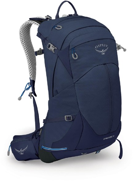 Osprey Stratos 24 men's pack showcasing the AirSpeed suspension system