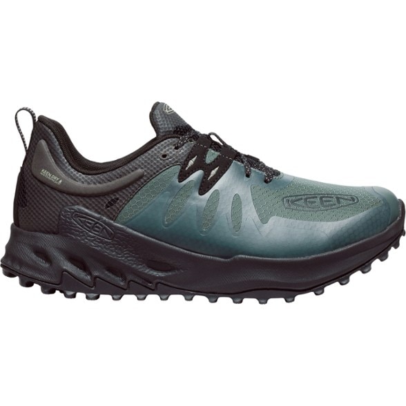 Zionic Men's Waterproof Hiking Shoes showcasing the contoured fit and durable mesh.