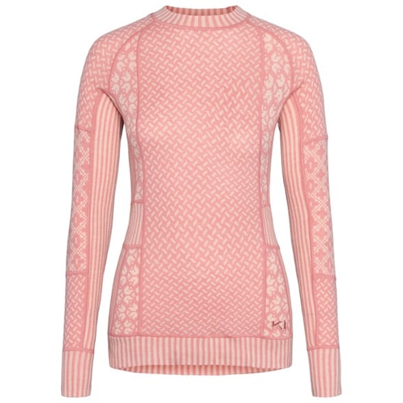 Kari Traa women's merino wool long-sleeve base layer top, shown from the front.