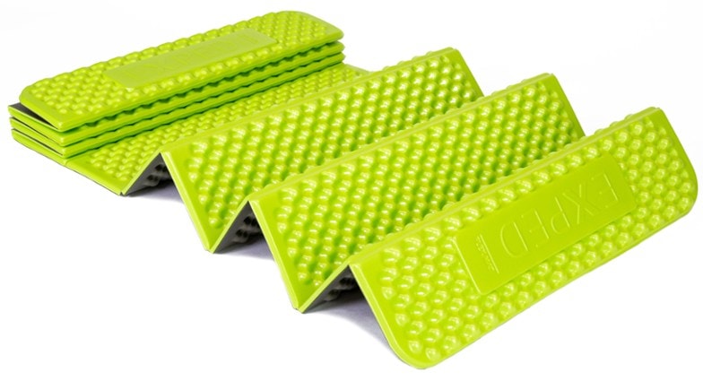 Folded TrailFlex Ultra pad showing compact size for lightweight backpacking
