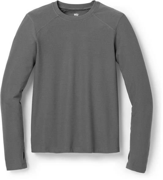 Kids wearing Explorer's Midweight Thermal Base Layer while hiking outdoors.