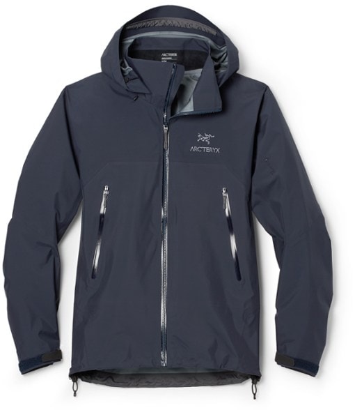 Front view of the Arc'teryx Beta AR Alpine Jacket highlighting its lightweight design and GORE-TEX fabric.