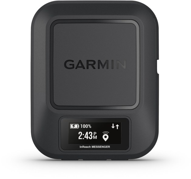 Garmin InReach Messenger satellite communicator in outdoor setup