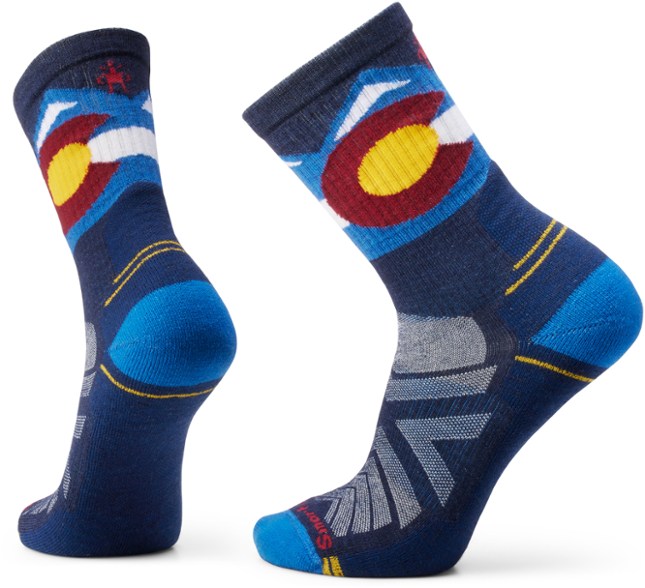 Smartwool Men's Colorado Light Cushion Hiking Socks in natural color, showcasing their durability and breathability