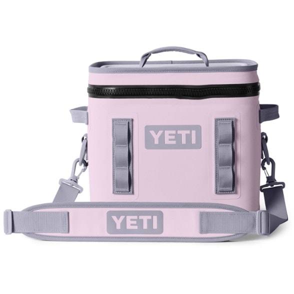 YETI Hopper Flip 12 soft cooler with drinks inside, perfect for camping