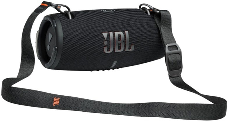 Front angle of JBL StormPulse 3 showcasing rugged design and waterproof exterior