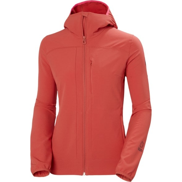 Front view of Aurora Shield lightweight jacket women showing breathable fleece and water resistant outer layer