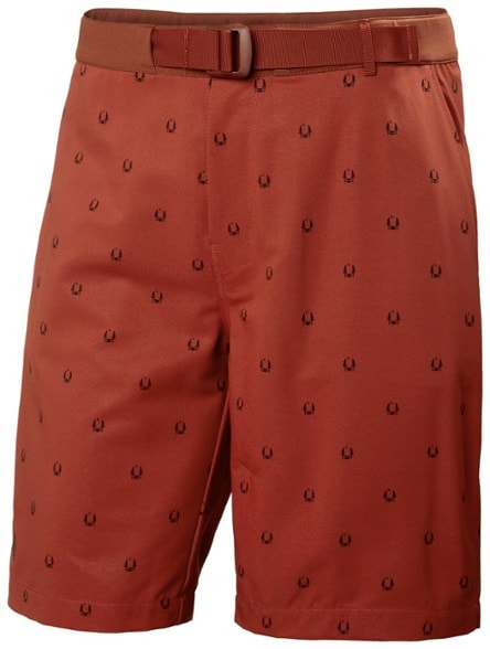Men's eco-friendly outdoor shorts in action on a hiking trail.