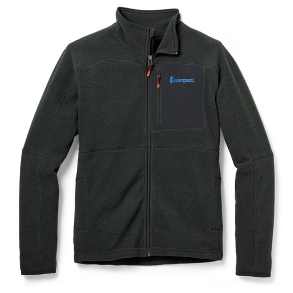 Front view of the Eco-Friendly Women's Fleece Full-Zip Jacket showcasing its vibrant colors and full-zip feature.