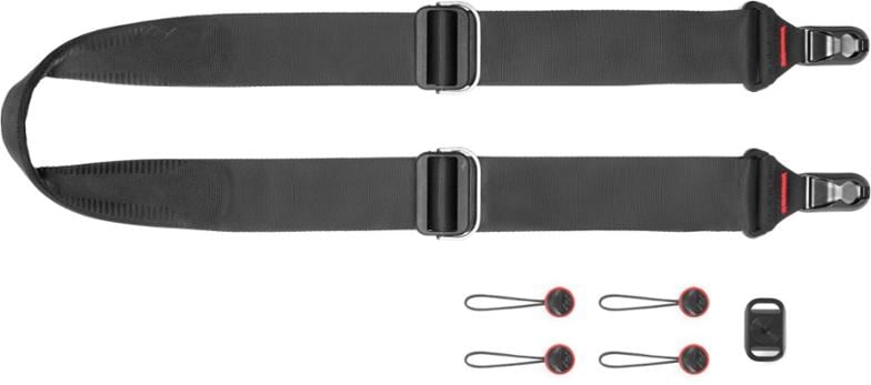 Peak Design Slide Strap 2.0 in use as a sling strap while hiking