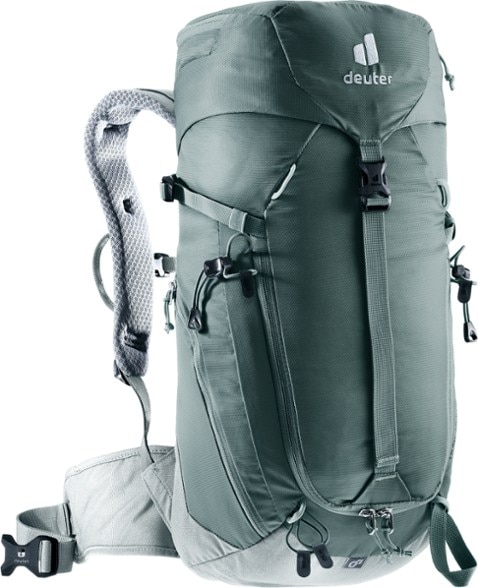 Front view of lightweight hiking pack for women showing ergonomic design and hydration system compatibility