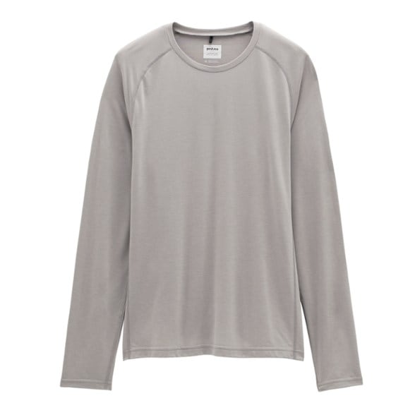 Eco Performance Long Sleeve Workout Shirt for Men displayed outdoors
