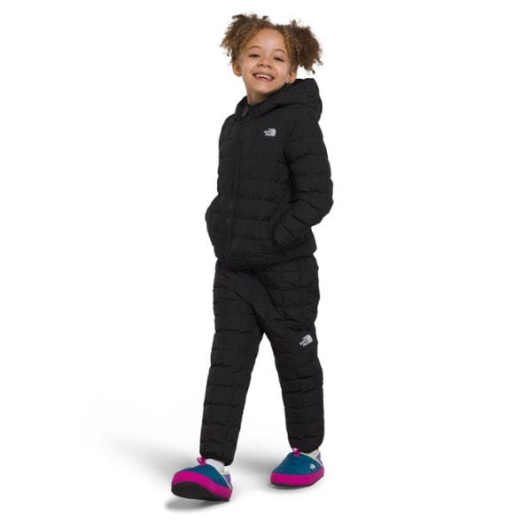 Front view of the Double-Sided ThermoBall Kids' Jacket in quilted pattern.