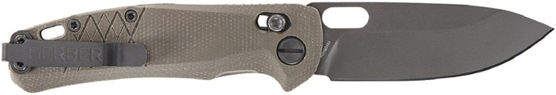 Gerber Scout Adventure Folding Knife with Micarta handle in a forest setting