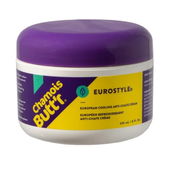 Chamois Butt'r Eurostyle Anti-Chafe Cream shown on a bike for cyclists