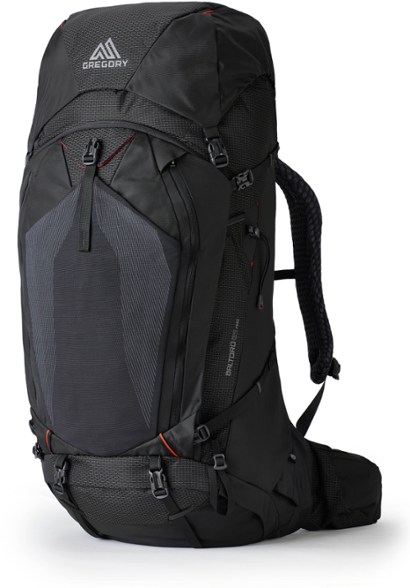 Gregory Baltoro 85 Pro pack from the side, displaying its ergonomic design for men's hiking backpacks.