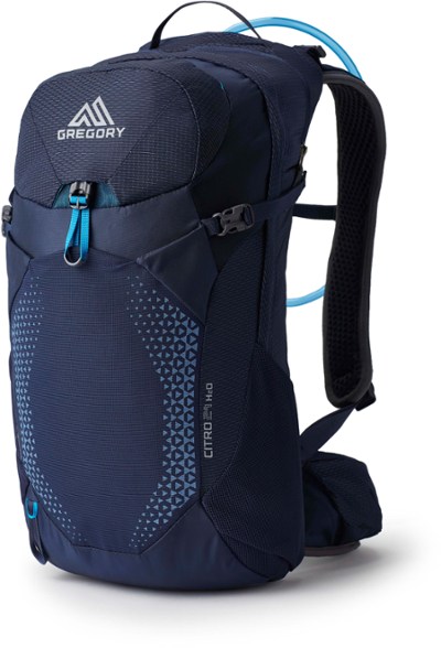 Gregory Citro 24 H2O hydration pack showcasing its ActiveFlex shoulder harness and magnetic sternum buckle.