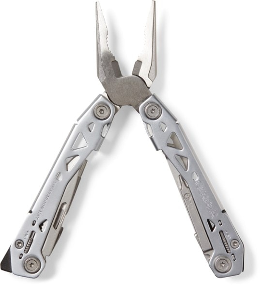 Gerber Suspension NXT multi-tool displayed open, showing all tools