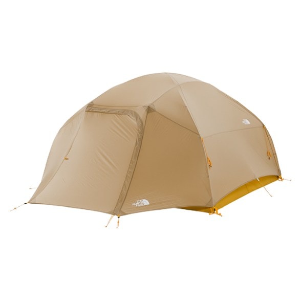 North Face Trail Lite 3-person tent set up in a scenic campsite