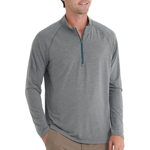 Front view of Flex quarter-zip pullover for men, ideal for winter sports.
