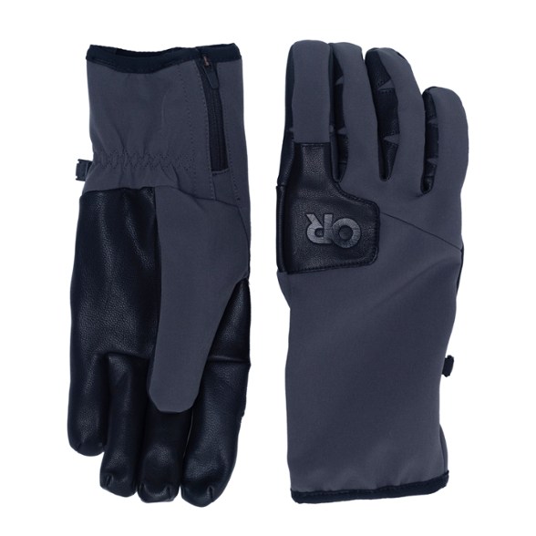 Close-up of the Windshield Pro gloves showcasing the touchscreen fingertips.