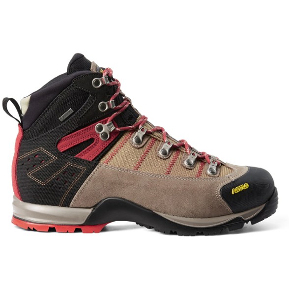 Asolo Fugitive GTX hiking boots showing waterproof design and durable materials.