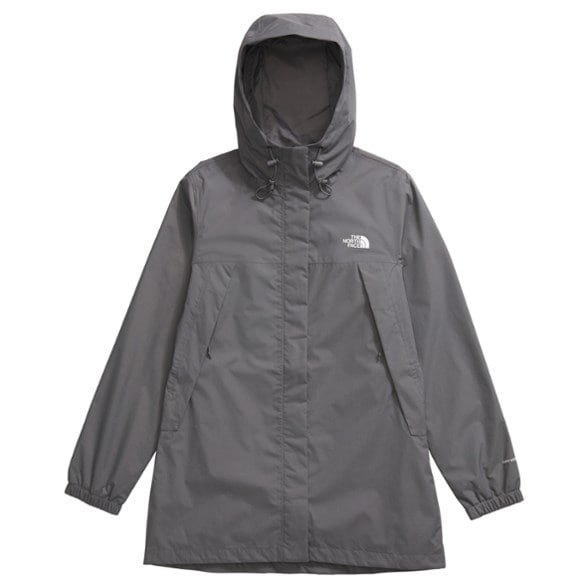 Side view of the Eco-Friendly Women's Antora Waterproof Parka showcasing the adjustable hood