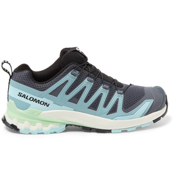 Salomon XA Pro 3D V9 Women's Trail Running Shoes from the side, showcasing the Quicklace system.