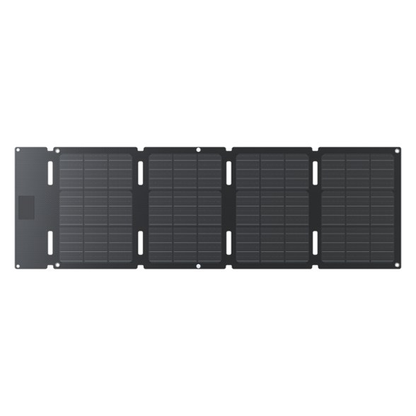 EcoFlow 45W portable solar panel set up at a campsite