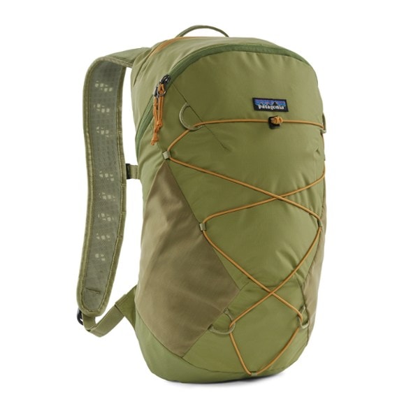 Patagonia AirFlow 14L daypack angled view showing Regulator® mesh straps