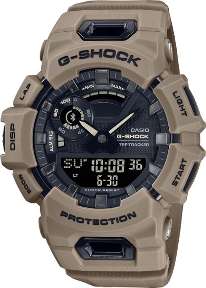 G-Shock GBA-900 watch with a clear digital display, ideal for fitness tracking.