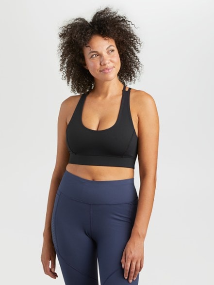 Front view of the ActiveFit Quick-Dry Sports Bra showcasing its sleek design and supportive features.