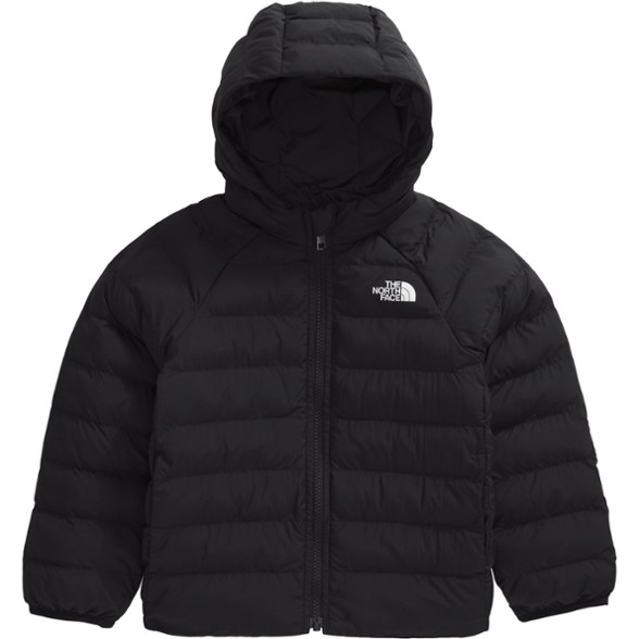 Front view of the Cozy Reversible Insulated Jacket for Toddlers showcasing the vibrant colors and secure zipper.