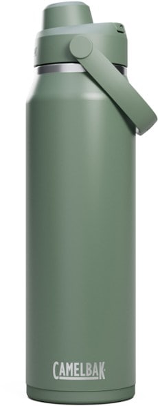Thrive Chug VSS 32 oz durable vacuum insulated water bottle in outdoor setting.