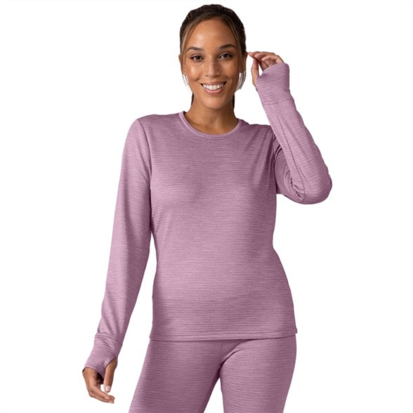 Front view of the women's fleece shirt showcasing its breathable fabric and long sleeves.