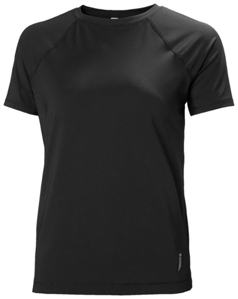 Front view of the ultralight women's hiking tee showcasing its breathable fabric.
