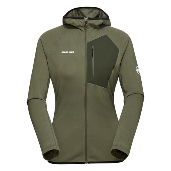Aenergy Light Women's Jacket worn on a hiking trail, showcasing its fit and design.