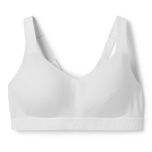 Side view of Nike Indy High Support Bra showcasing adjustable straps.