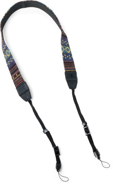 A close-up of the Adventure-Ready Woven Tapestry Strap showcasing its intricate design and texture.