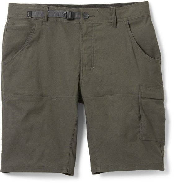 Eco-Friendly Men's Stretch Adventure Shorts displayed from the side, highlighting the breathable fabric and pockets.