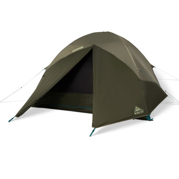 Interior view of Kelty Daydreamer 6-Person tent highlighting spacious sleeping area and pockets.